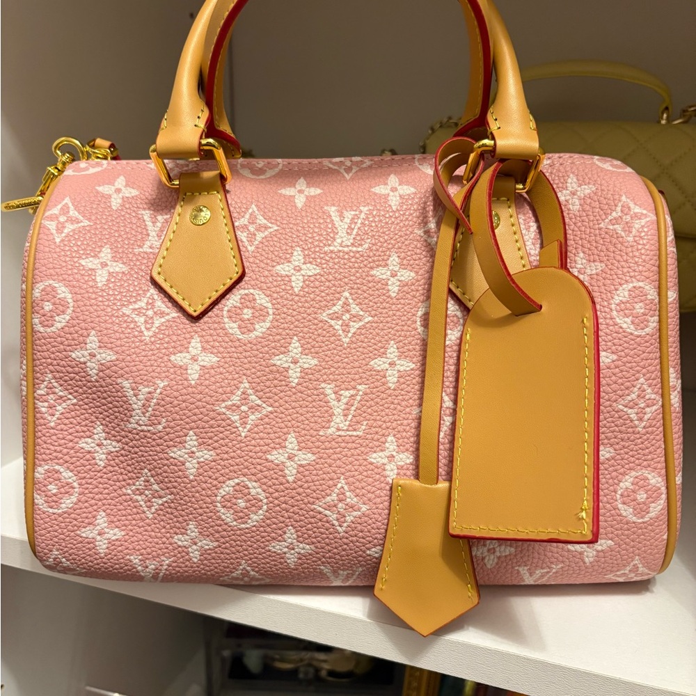 Pink Monogram Speedy Style Top-Handle Bag inspired